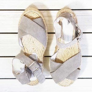 Jeffrey Campbell Suede Platform Sandals in Gray 6